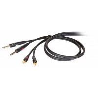 Die HARD DHG535LU3 - Проф. аудио кабель, 2х джек моно 6.3мм <-> 2х RCA, длина 3 м