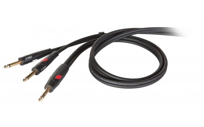 Die HARD DHG540LU5 - Проф. аудио кабель, 2 х джек 6.3 мм <-> стерео джек 6.3мм , длина 5 м
