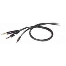 Die HARD DHG545LU18 - Проф. аудио кабель, стерео мини 3,5мм джек <->2х джек 6.3мм, длина 1.8 м