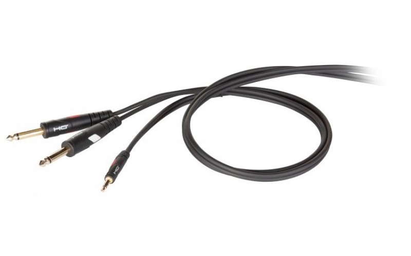 Die HARD DHG545LU5 - Проф. аудио кабель, стерео мини 3,5мм джек <-> 2х джек 6.3мм. , длина 5м