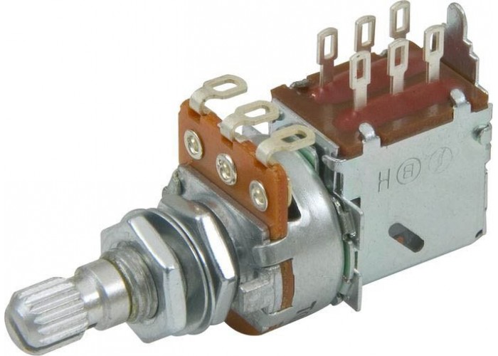 DIMARZIO PUSH/PULL POTENTIOMETER 500K EP1201PP потенциометр с переключателем типа push/pull, 500 кОм