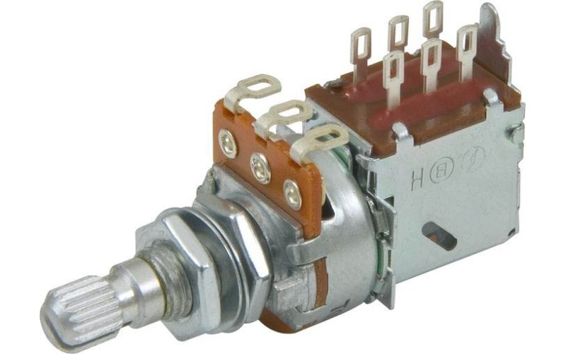 DIMARZIO PUSH/PULL POTENTIOMETER 500K EP1201PP потенциометр с переключателем типа push/pull, 500 кОм