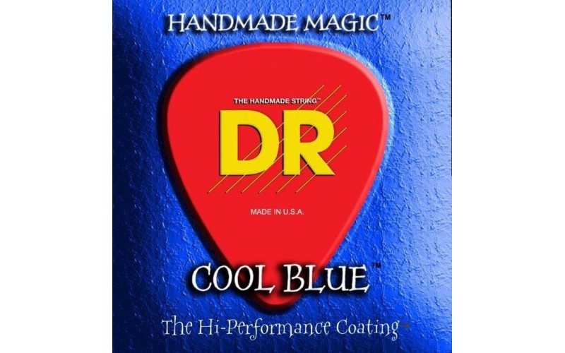 DR CBA-11 (11-50) EXTRA-Life - струны для акустической гитары, цветные, COOL BLUE