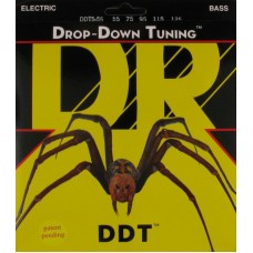 DR DDT5-55 Drop-Down Tuning Комплект струн для 5-струнной бас-гитары, сталь, Heavy, 55-135