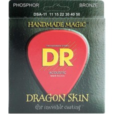 DR DSA-11 Dragon Skin (11-50) - струны для акустической гитары, 2 комплекта