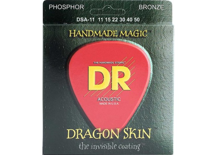 DR DSA-11 Dragon Skin (11-50) - струны для акустической гитары, 2 комплекта