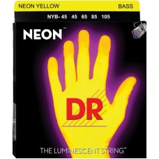 DR NYB-45 NEON (45-105) - струны для бас-гитары, люминесцентные, YELLOW