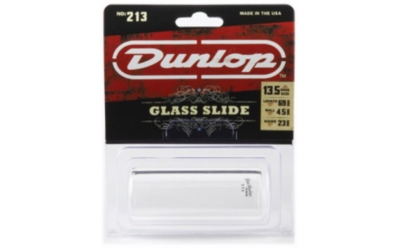 DUNLOP 213 - слайд гитарный 23х32х69, стеклянный, тяжёлый