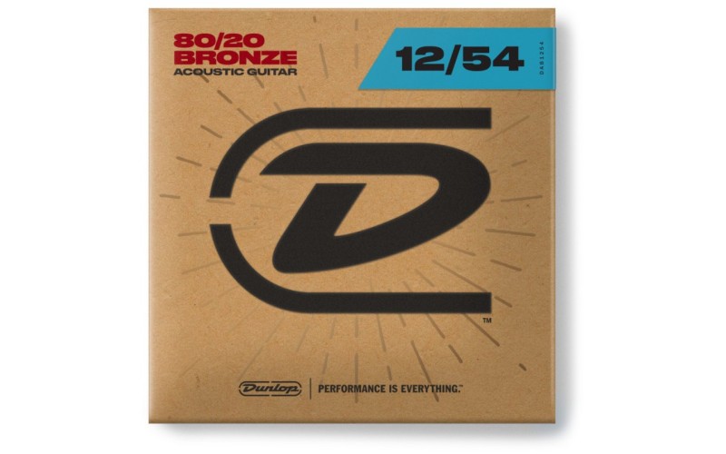 Dunlop DAB1254 струны для акустической гитары Bronze 12-54