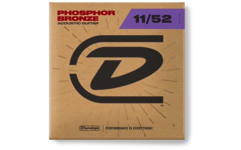 Dunlop DAP1152 струны для акустической гитары Phosphor Bronze 11-52