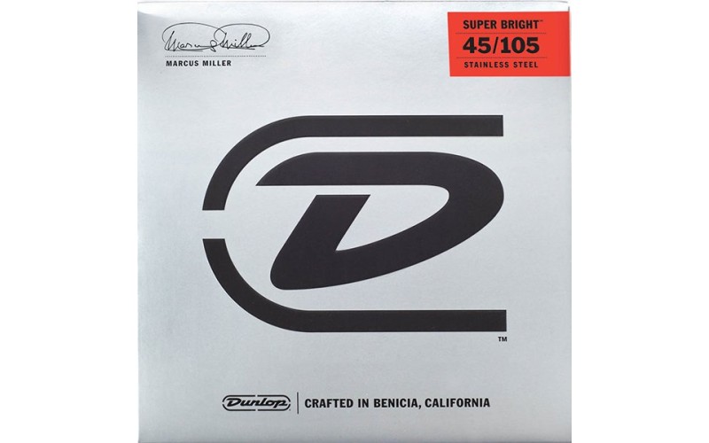 Dunlop DBMMS45105 струны для бас-гитары Marcus Miller 45-105, сталь