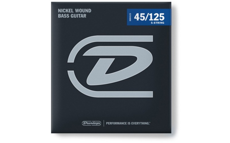 Dunlop DBN45125 струны для 5-ти струнной бас гитары никель 45-125