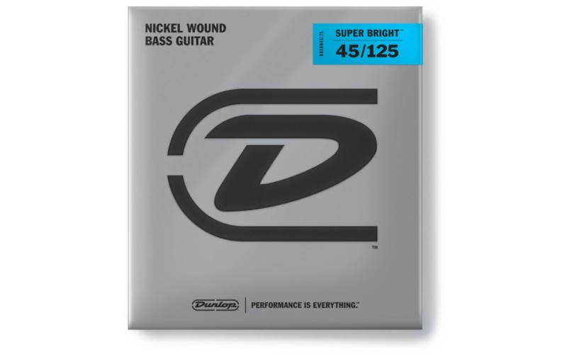 Dunlop DBSBN45125 Super Bright Комплект струн для 5-струнной бас-гитары, никелир., Medium, 45-125