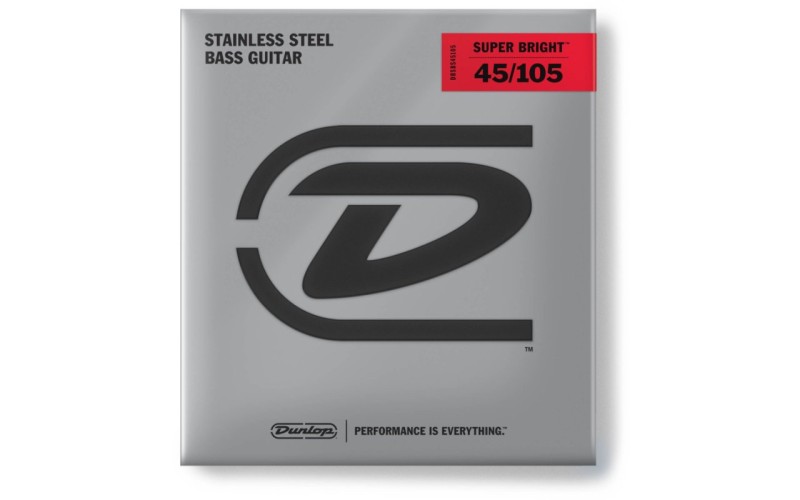 Dunlop DBSBS45105 струны для бас гитары Super Bright сталь 45-105