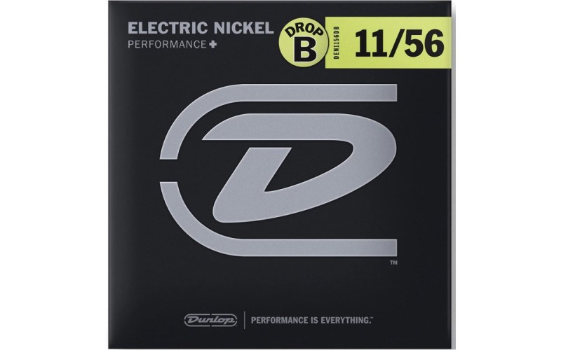 Dunlop DEN1156DB Performance+ Комплект струн для электрогитары, никелированные, Drop B, 11-56