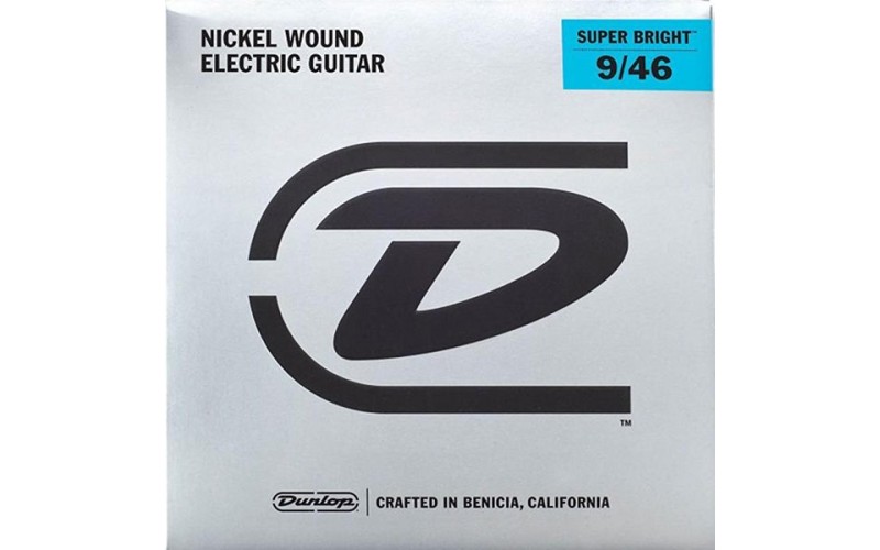DUNLOP DESBN0946 Super Bright струны для электрогитары, никелированные, Light/Hybrid, 9-46