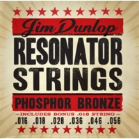 Dunlop DOP1656 комплект струн для резонаторной гитары, фосфорная бронза,16-56