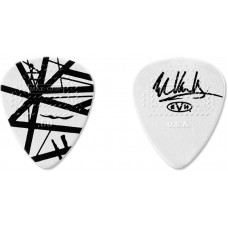 Dunlop EVHR03 EVH White With Black Stripes Медиаторы 24шт, толщина 0.60мм