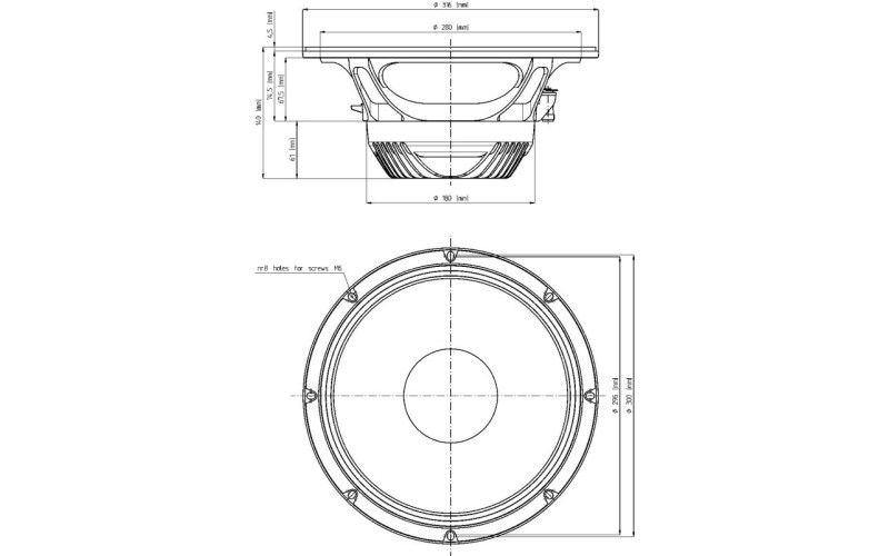 EIGHTEEN SOUND 12ND830/8 - 12'' динамик СЧ, неодим, 8 Ом, 450 Вт AES, 99 дБ, 53...5000 Гц