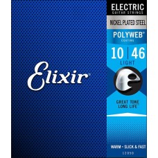 Elixir 12050 POLYWEB Комплект струн для электрогитары, Light, никелированная сталь, 10-46