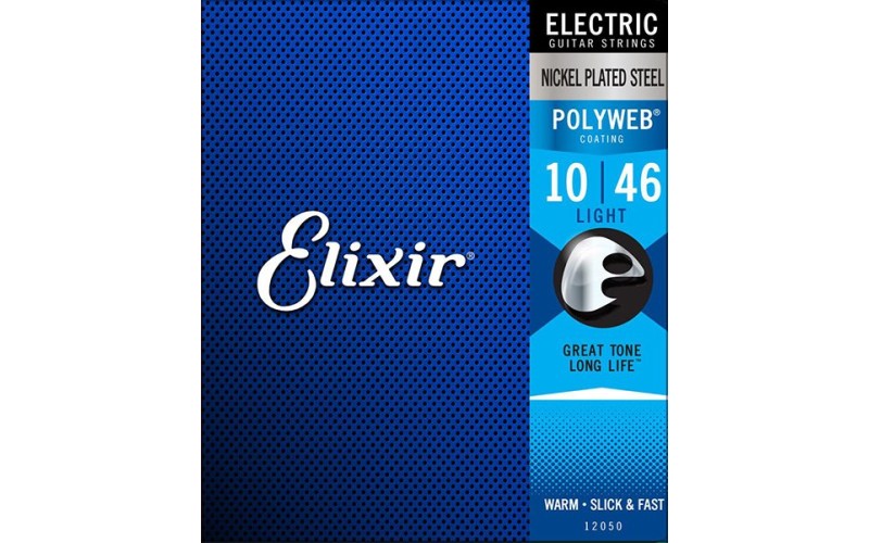 Elixir 12050 POLYWEB Комплект струн для электрогитары, Light, никелированная сталь, 10-46