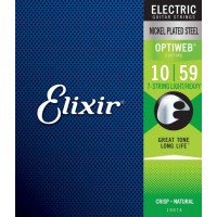 Elixir 19074 Optiweb струны для 7-струнной электрогитары, Light/Heavy 10-59