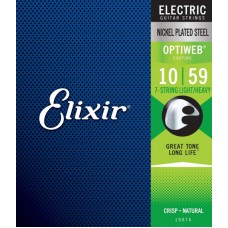 Elixir 19074 Optiweb струны для 7-струнной электрогитары, Light/Heavy 10-59