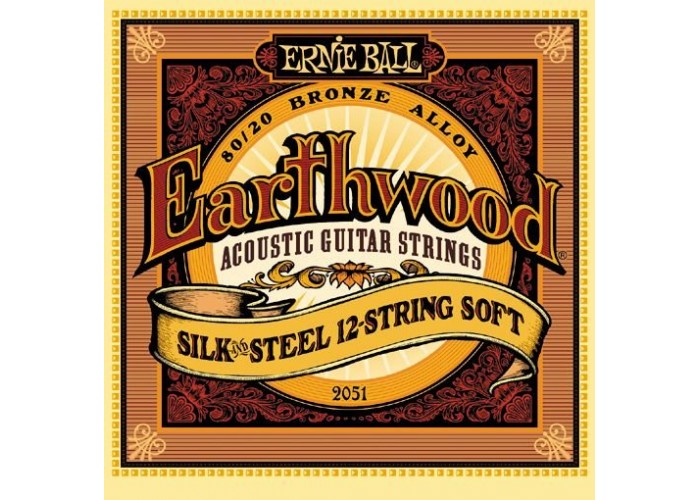 Ernie Ball 2051 струны для 12стр. акустической гитары Silk&Steel Soft