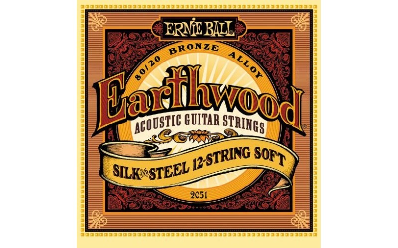 Ernie Ball 2051 струны для 12стр. акустической гитары Silk&Steel Soft