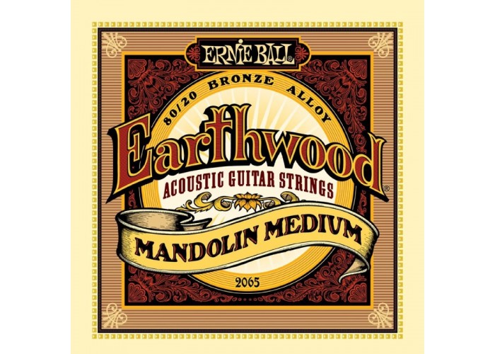 Ernie Ball 2065 струны для мандолины Earthwood 80/20 Bronze Medium Light (10-14-24w-36)
