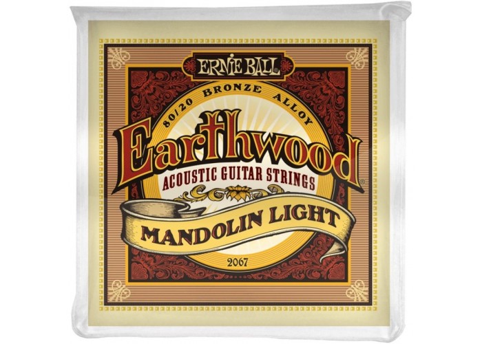 Ernie Ball 2067 струны для мандолины Earthwood 80/20 Bronze Light (9-13-22w-34)