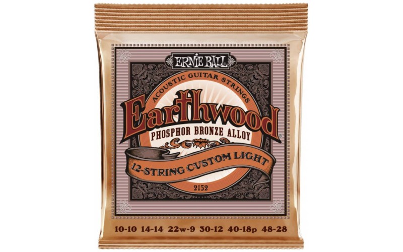 ERNIE BALL 2152 Earthwood Phosphor Bronze 10-46 Струны для 12 струнной акустической гитары