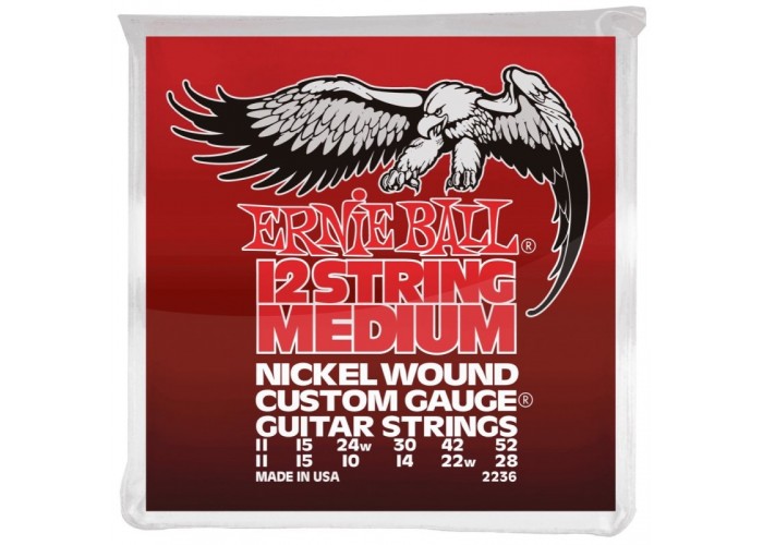 Ernie Ball 2236 струны для 12струнной электрогитары Nickel Medium 12