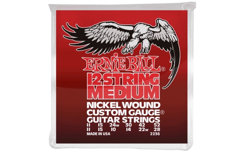 Ernie Ball 2236 струны для 12струнной электрогитары Nickel Medium 12