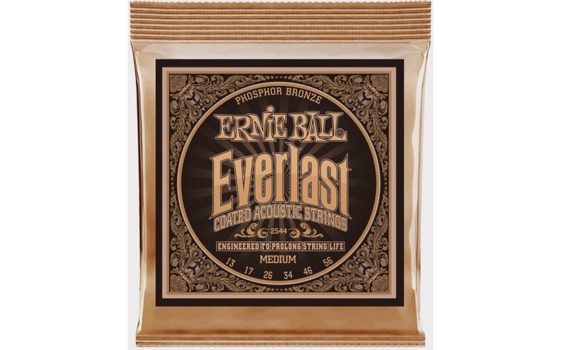 Ernie Ball 2544 струны для акустической гитары Everlast Phosphor Bronze Medium (13-17-26-34-46-56)