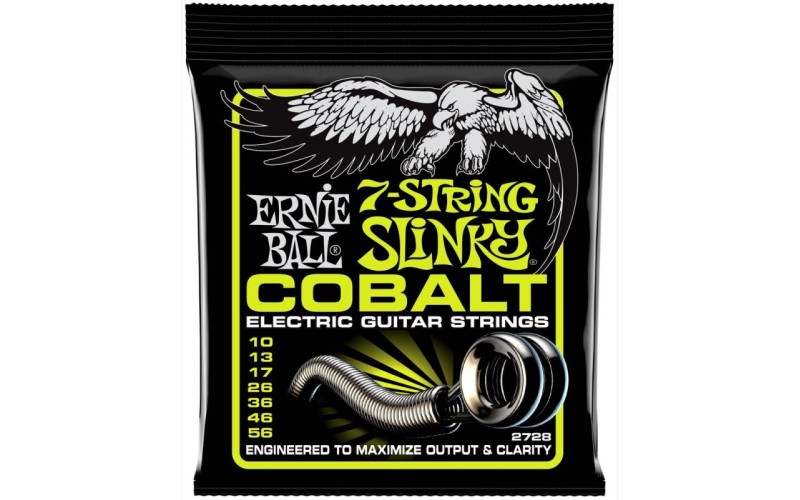 Ernie Ball 2728 Cobalt Regular Slinky 7 - струны для 7 стр. электрогитары (10-56)