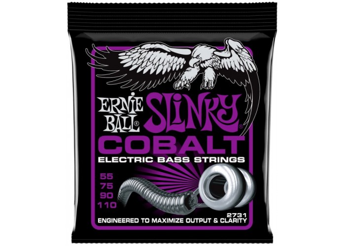 ERNIE BALL 2731 струны для бас-гитары Cobalt Bass Power Slinky (55-75-90-110)