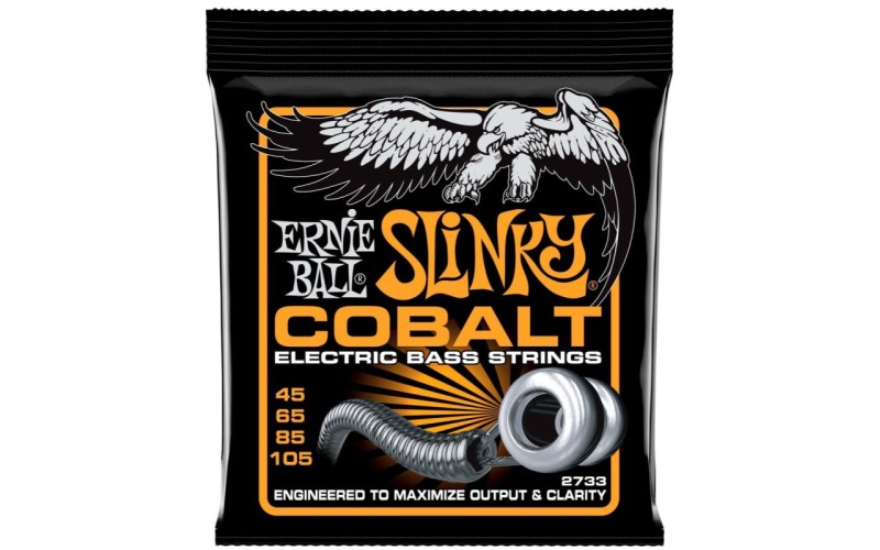 ERNIE BALL 2733 - струны для бас-гитары Cobalt Bass Hybrid Slinky (45-105)