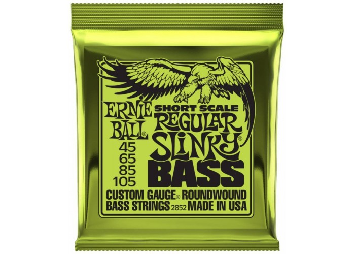 ERNIE BALL 2852  Струны для бас-гитары Nickel Wound Short Scale Slinky Regular 50-105