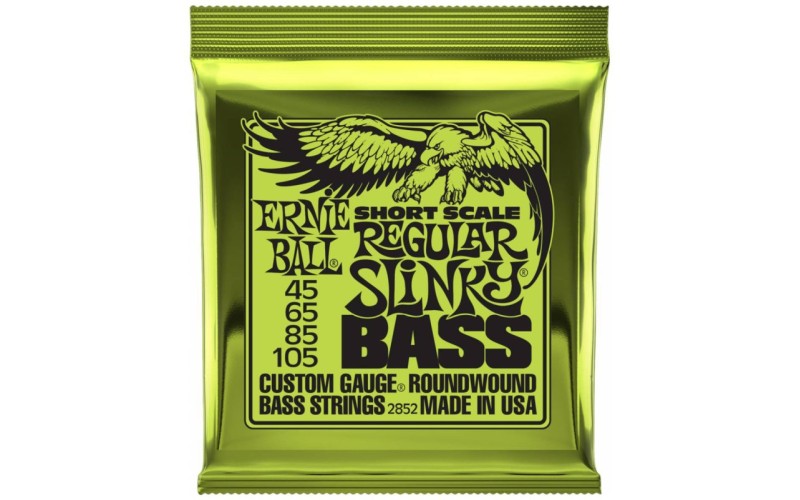 ERNIE BALL 2852  Струны для бас-гитары Nickel Wound Short Scale Slinky Regular 50-105