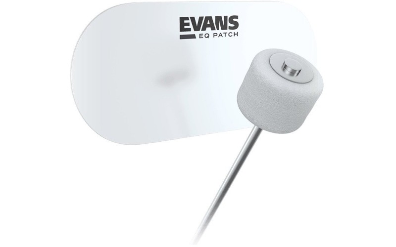 EVANS EQPC2 наклейка прозрачная овальная на рабочий пластик бас-барабана 2 шт
