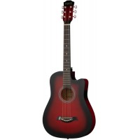 FANTE FT-D38 RDS Акустическая гитара, с вырезом, красный санберст