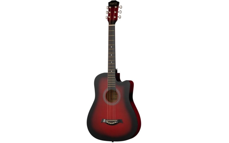 FANTE FT-D38 RDS Акустическая гитара, с вырезом, красный санберст