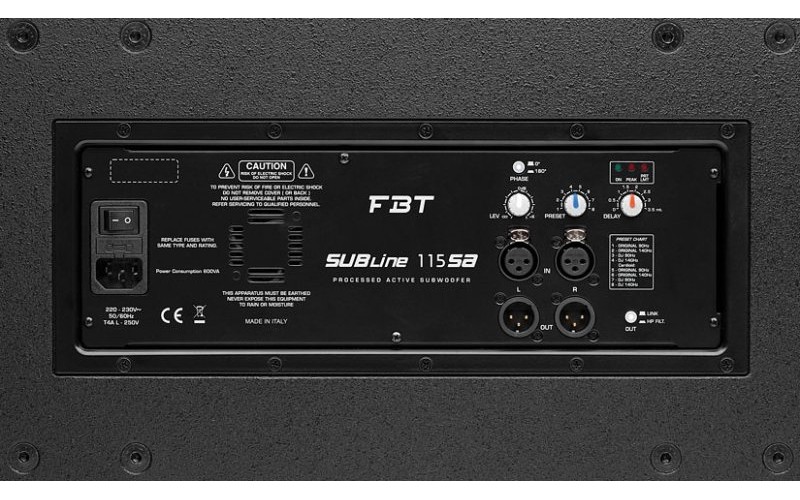 FBT SUBLINE 115SA активный сабвуфер класса D 700 Вт