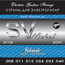 Fedosov SV108 Комплект струн для электрогитары, никелевый сплав, Light, 8-40