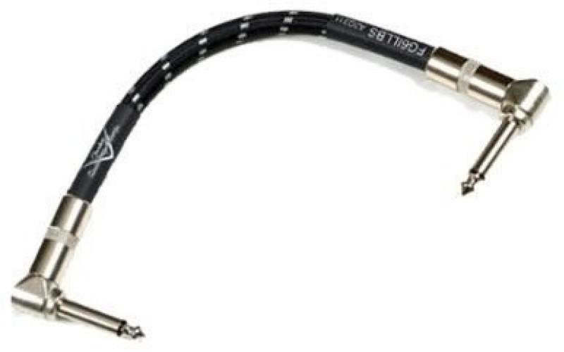 FENDER 6'' PATCH CABLE 2 PACK BLACK коммутационный кабель (2 шт), 0,15м