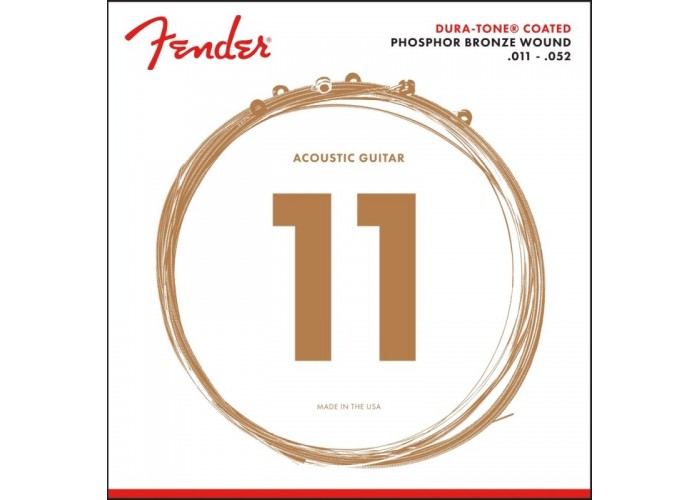 FENDER 860CL PHOSPHOR BRONZE COATED 11-52 Струны для акустической гитары 11-52