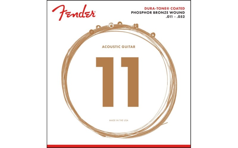FENDER 860CL PHOSPHOR BRONZE COATED 11-52 Струны для акустической гитары 11-52