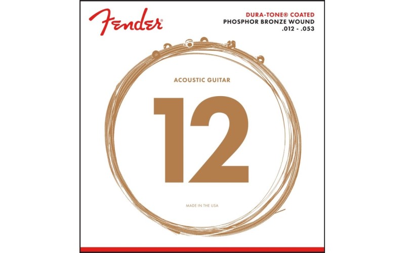 FENDER 860L PHOSPHOR BRONZE COATED 12-53 Струны для акустической гитары 12-53