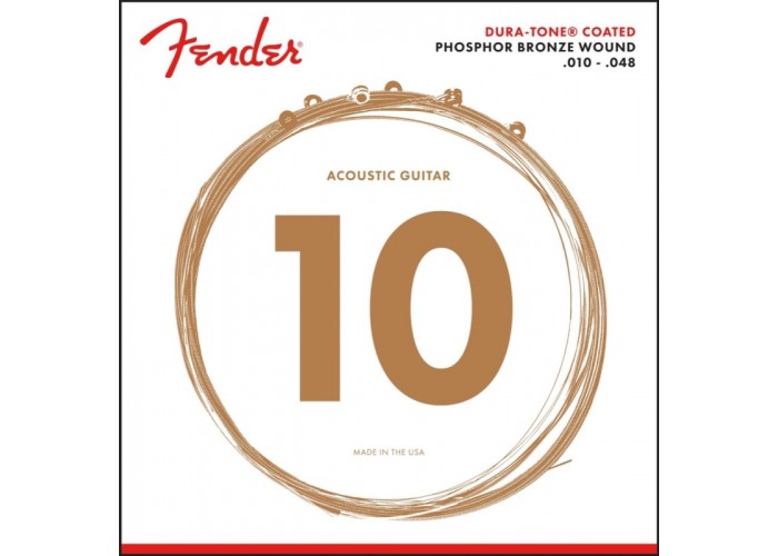 FENDER 860XL PHOSPHOR BRONZE COATED 10-48 Струны для акустической гитары 10-48